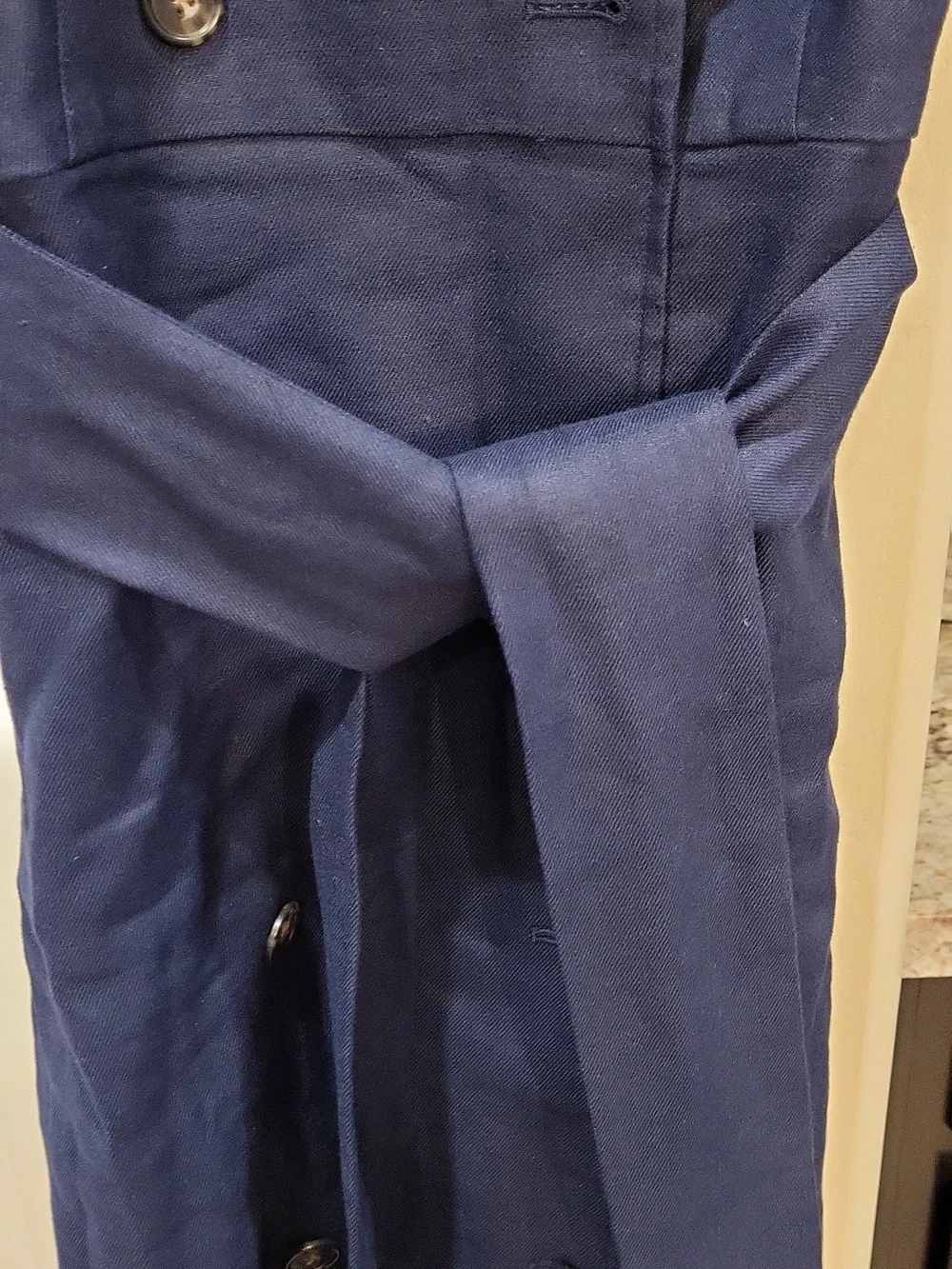 J. Crew Navy Blue Sleeveless Trench Dress 14 Tall - Picture 4 of 6